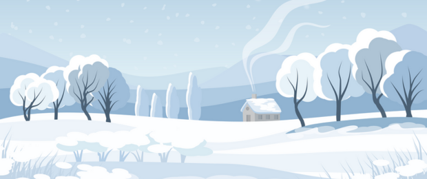 Blue White Cute Abstract Snowflakes Christmas Postcard620