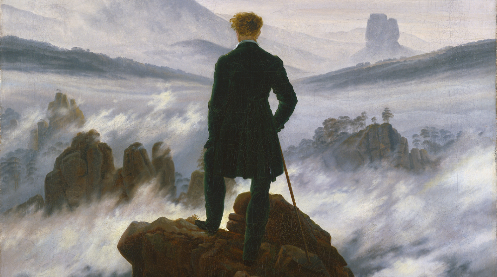 Obraz Wędrowiec nad morzem mgły, C. Friedrich