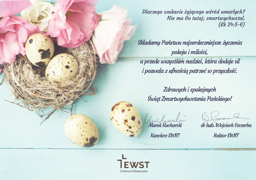 Składamy Państwu najserdeczniejsze życzenia pokoju, miłości i nadziei.